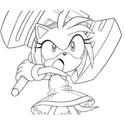 Desenhos para colorir: Amy Rose - Páginas para Colorir Imprimíveis Gratuitamente
