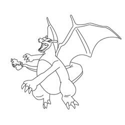 Desenhos para colorir: Charizard - Páginas para Colorir Imprimíveis Gratuitamente