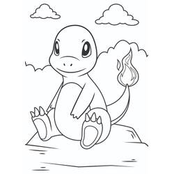 Desenhos para colorir: Charmander - Páginas para Colorir Imprimíveis Gratuitamente