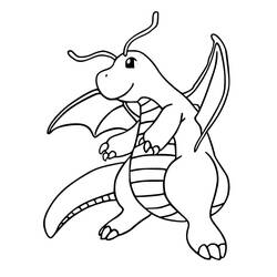 Desenhos para colorir: Dragonite - Páginas para Colorir Imprimíveis Gratuitamente