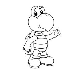 Desenhos para colorir: Koopa Troopa - Páginas para Colorir Imprimíveis Gratuitamente
