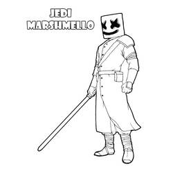 Desenhos para colorir: Marshmello Fortnite - Páginas para Colorir Imprimíveis Gratuitamente