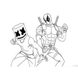 Desenho Marshmello Fortnite (Videogames) #208294 para imprimir e colorir