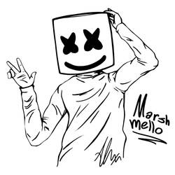 Desenho Marshmello Fortnite (Videogames) #208304 para imprimir e colorir