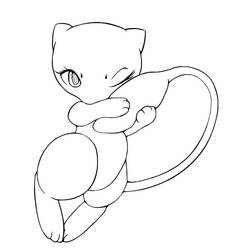 Desenhos para colorir: Mew - Páginas para Colorir Imprimíveis Gratuitamente