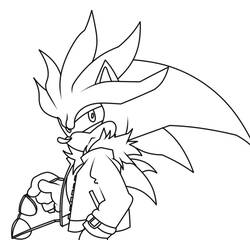 Desenho Sonic de prata (Videogames) #221544 para imprimir e colorir