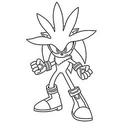 Desenho Sonic de prata (Videogames) #221560 para imprimir e colorir
