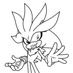 Desenho Sonic de prata (Videogames) #221563 para imprimir e colorir
