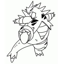 Desenhos para colorir: Tyranitar - Páginas para Colorir Imprimíveis Gratuitamente