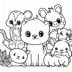 Animais Fofos - Desenhos para colorir gratuitos