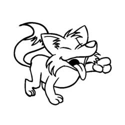 Desenho de Coiote rindo enquanto corre para colorir Desenho de Coiote rindo enquanto corre para colorir