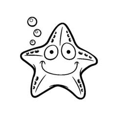 Estrela-do-mar - Desenhos para colorir gratuitos