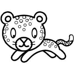 Leopardo - Desenhos para colorir gratuitos