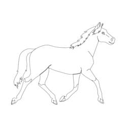 Desenho de Pônei a trotar para colorir