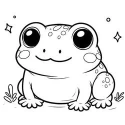 Desenho de Sapo de olhos grandes e redondos para colorir Desenho de Sapo de olhos grandes e redondos para colorir