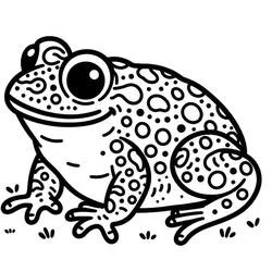 Desenho de Sapo coberto de manchas redondas para colorir Desenho de Sapo coberto de manchas redondas para colorir