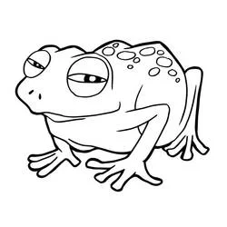 Desenho de Sapo de olhos caídos e costas com manchas para colorir Desenho de Sapo de olhos caídos e costas com manchas para colorir