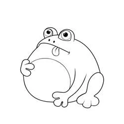 Desenho de Sapo com expressão engraçada para colorir Desenho de Sapo com expressão engraçada para colorir