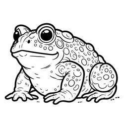 Desenho de Sapo sentado com pele irregular para colorir Desenho de Sapo sentado com pele irregular para colorir