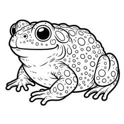 Desenho de Sapo sentado com as costas manchadas para colorir Desenho de Sapo sentado com as costas manchadas para colorir