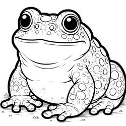 Desenho de Sapo de olhos grandes e redondos para colorir Desenho de Sapo de olhos grandes e redondos para colorir