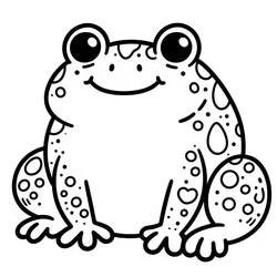 Desenho de Sapo com olhos grandes e pele manchada para colorir Desenho de Sapo com olhos grandes e pele manchada para colorir
