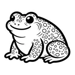 Desenho de Sapo feliz com um grande sorriso para colorir Desenho de Sapo feliz com um grande sorriso para colorir