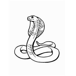 Desenho de Serpente cobra empinada para colorir
