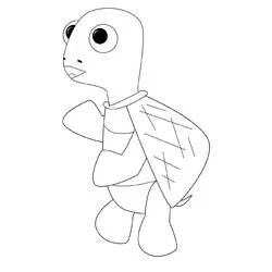 Desenho de Tartaruga caminhando em pé para colorir Desenho de Tartaruga caminhando em pé para colorir