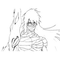Desenho de Ichigo liberando o Final Getsuga Tenshou para colorir