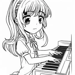 Desenho Garota Manga #190641 para imprimir e colorir