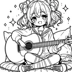 Desenho Garota Manga #213390 para imprimir e colorir