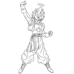 Gogeta de Dragon Ball Z - Desenhos para colorir gratuitos Gogeta de Dragon Ball Z - Desenhos para colorir gratuitos