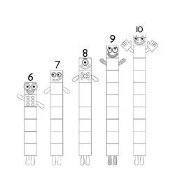 Blocos de Números - Desenhos para colorir gratuitos