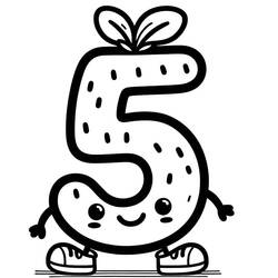 Número 5 - Desenhos para colorir gratuitos