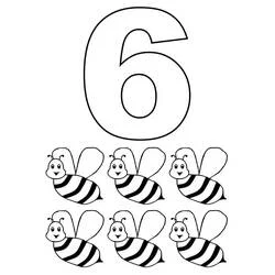 Número 6 - Desenhos para colorir gratuitos