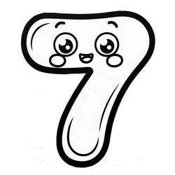 Número 7 - Desenhos para colorir gratuitos