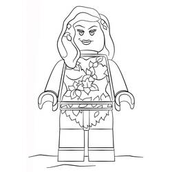 Desenho de LEGO Batman minifigura de Poison Ivy para colorir