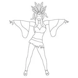 Dançarino de Samba Brasileiro - Desenhos para colorir gratuitos