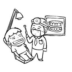 Dentista - Desenhos para colorir gratuitos
