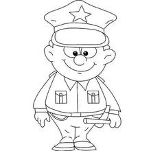 Policial - Desenhos para colorir gratuitos
