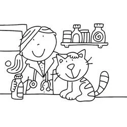 Veterinário - Desenhos para colorir gratuitos