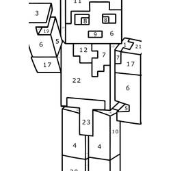 Minecraft Colorir por Números - Desenhos para colorir gratuitos