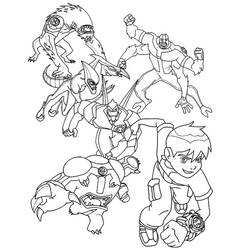 Ben 10 - Desenhos para colorir gratuitos