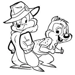 Chip e Dale for Kids - Desenhos para colorir gratuitos