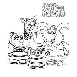 Página de Chip e Potato (Desenhos Animados e Séries Animadas) #199134 para colorir, baixe e imprima grátis