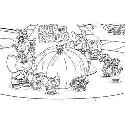 Imagem para colorir de Chip e Potato (Desenhos Animados e Séries Animadas) #199160, fácil de imprimir