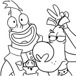 Corneil e Bernie - Desenhos para colorir gratuitos