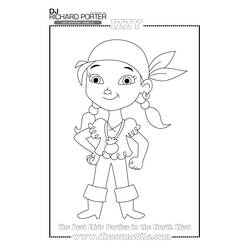 Desenho de Izzy de pé com as mãos na cintura para colorir