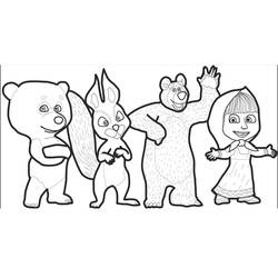 Masha e the Bear - Desenhos para colorir gratuitos